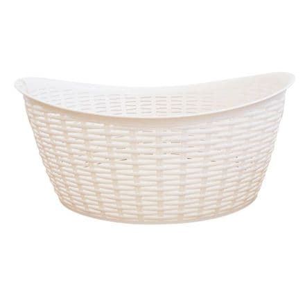 Anika Home 27L Rattan Washing Basket - Cream